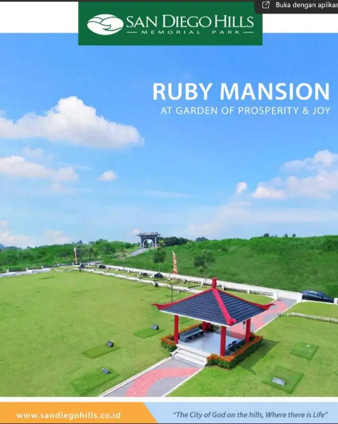 San Diego Hills Memorial, area Ruby Mansion - Tipe Single & Premium