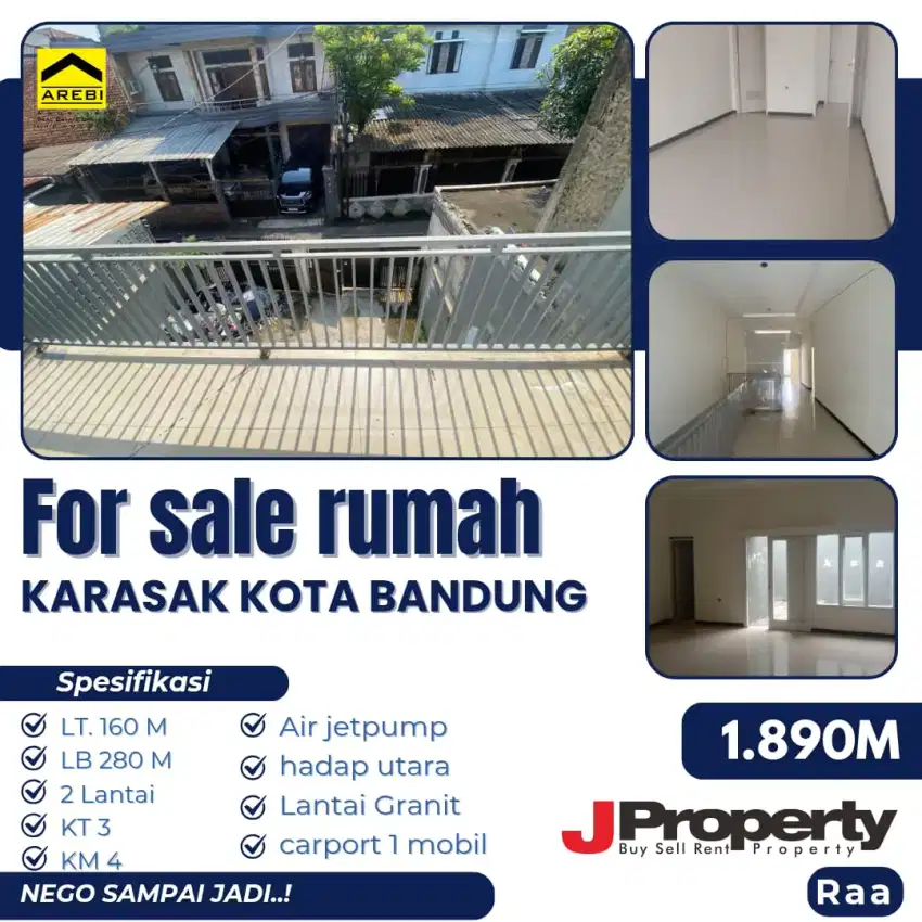 Jual Murah Rumah Karasak Kota Bandung Jarang ada!