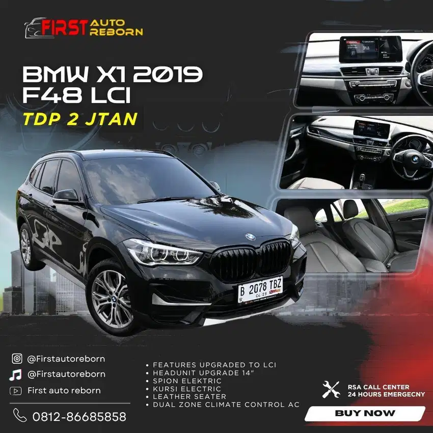 (TDP2jtan) BMW X1 2019 F48 LCi Black