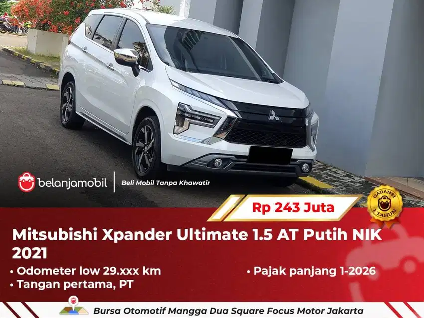 [ LOW KM ] Mitsubishi Xpander Ultimate 1.5 AT Putih 2021/2022