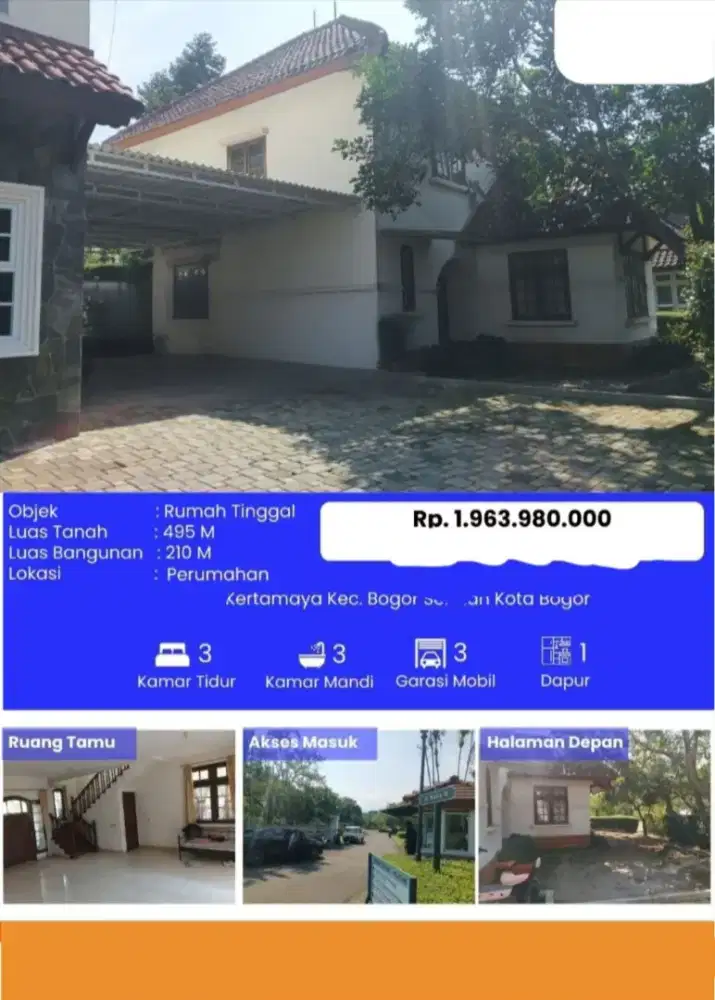 Dijual Rumah Rancamaya Kertamaya Bogor