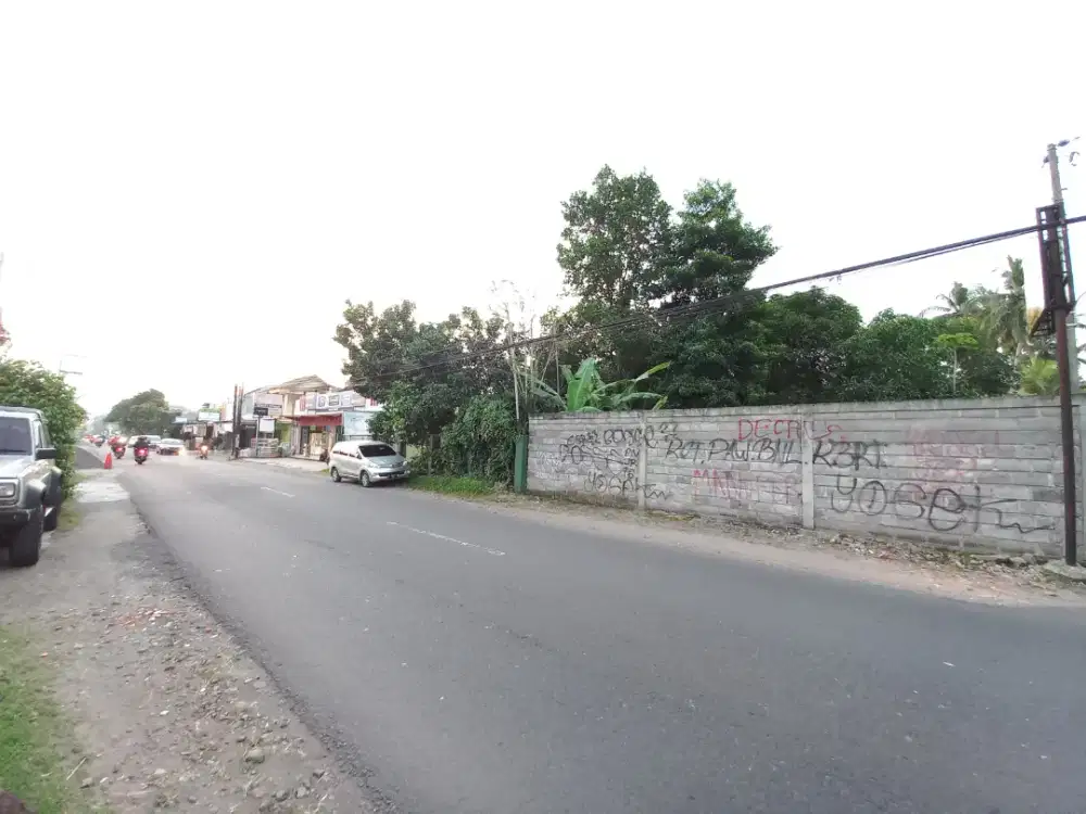 Tanah Strategis di barat Pasar Godean, cocok untuk usaha