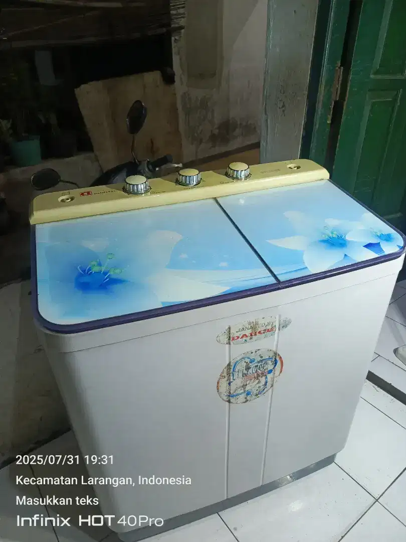Mesin cuci merek DAIMITSU 8KG normal Joss tinggal pake bosku