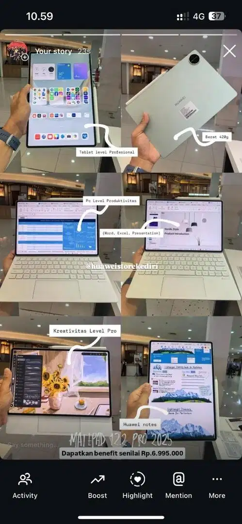 Huawei Matepad Pro 12.2 2025 Free mpencil keyboard dan buds 5