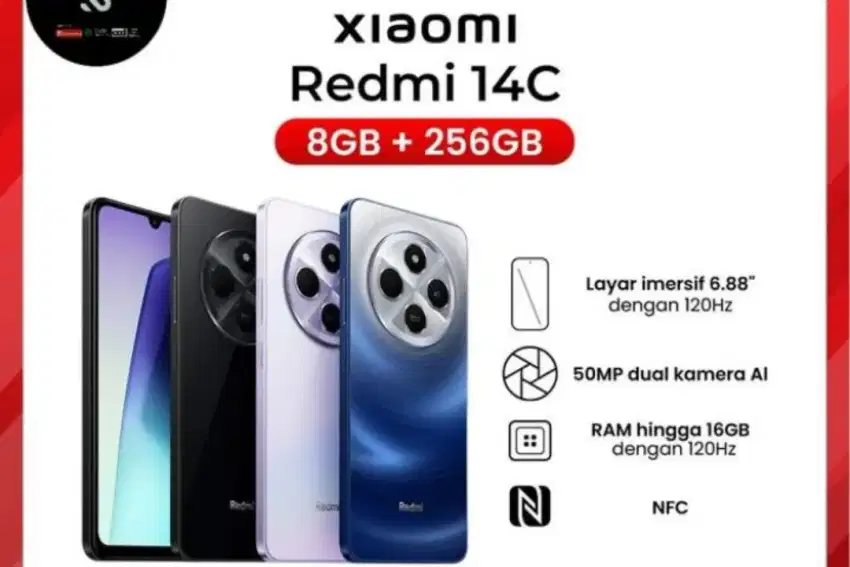 Hp xiomi redmi 14C ram 8/256Gb Baru segel
