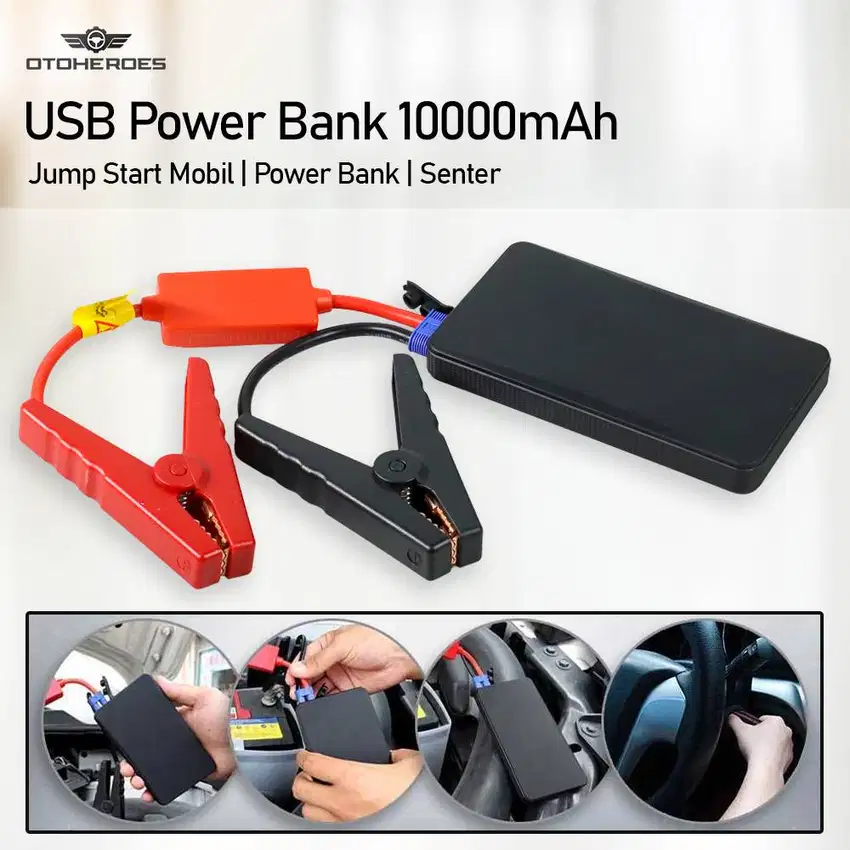 OTOHEROES Power Bank 10000mAh Car Jump Starter Flashlight USB - K21