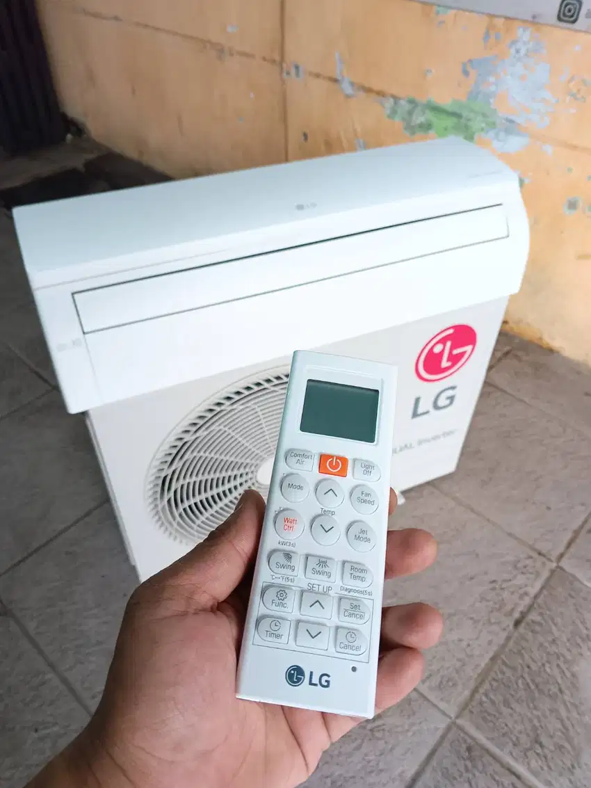 AC LG Split 1 PK T09EV5 UNR/AC + Pasang Lengkap! Dingin, Hemat Listrik