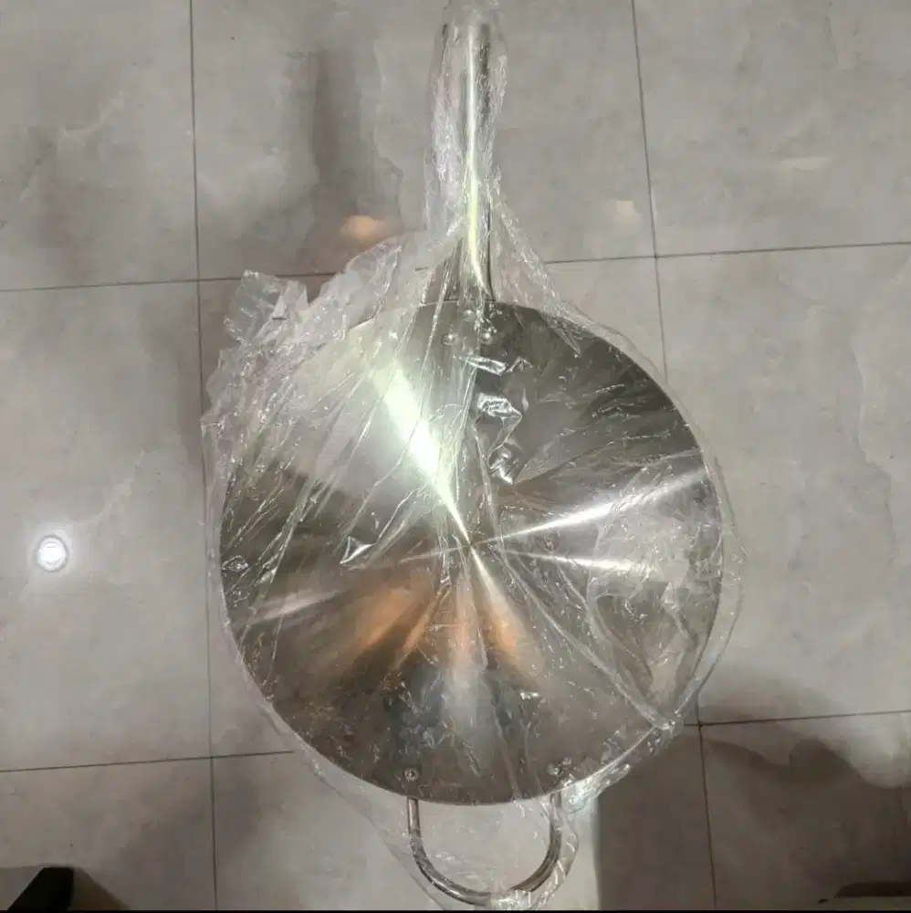 Kuali wajan stainless steel tebal kuat baru diameter 36 cm