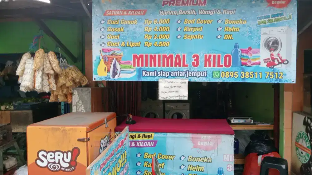 Di butuhkan tukang setrika uap laundry