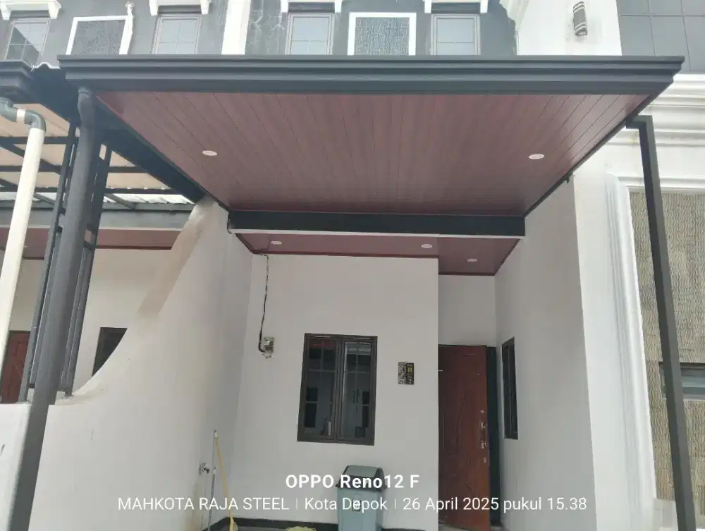 Kanopi rangka hologalvanis atap alderon double+palfon pvc