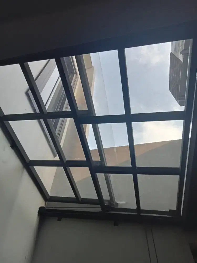 Kanopi sleding katrol manual atap solarflat 1,2mm