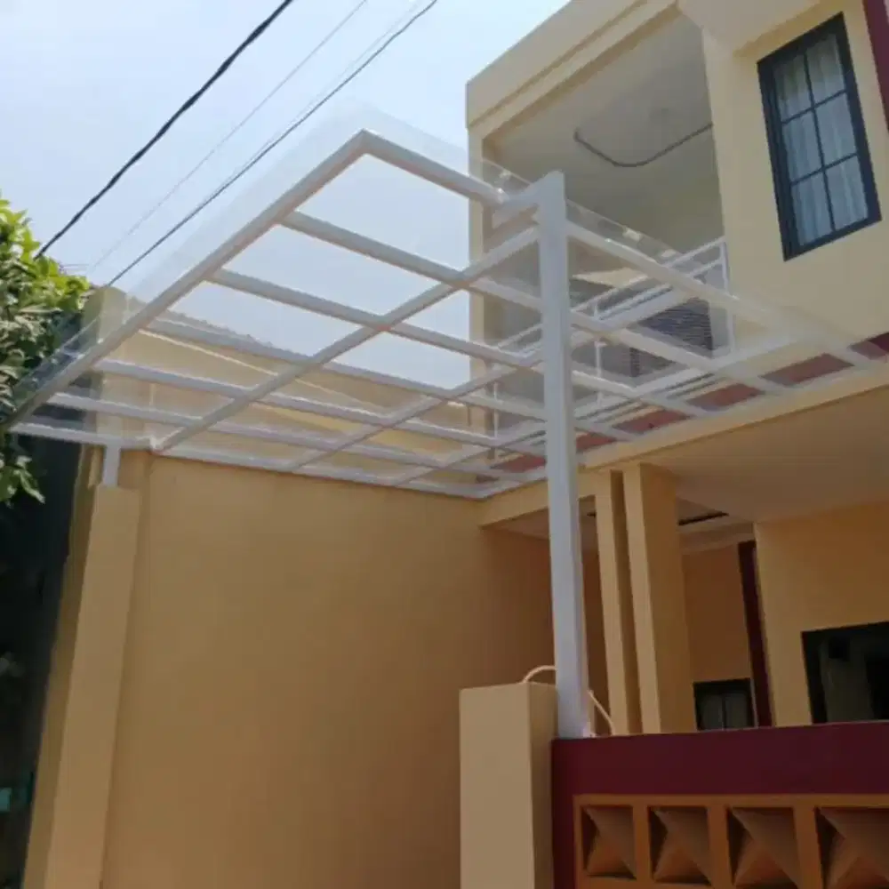 Kanopi rangka hologalvanis atap solarflat 1, 2mm