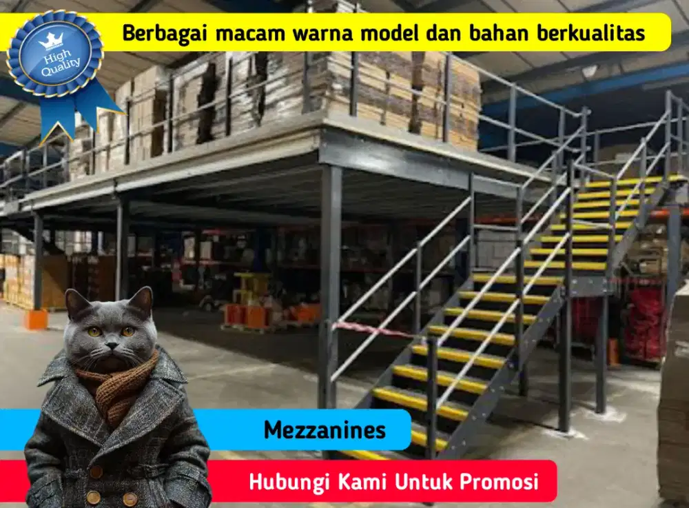 Rak Industri Mezzanines Space Kantor Logistic Model Terbaru