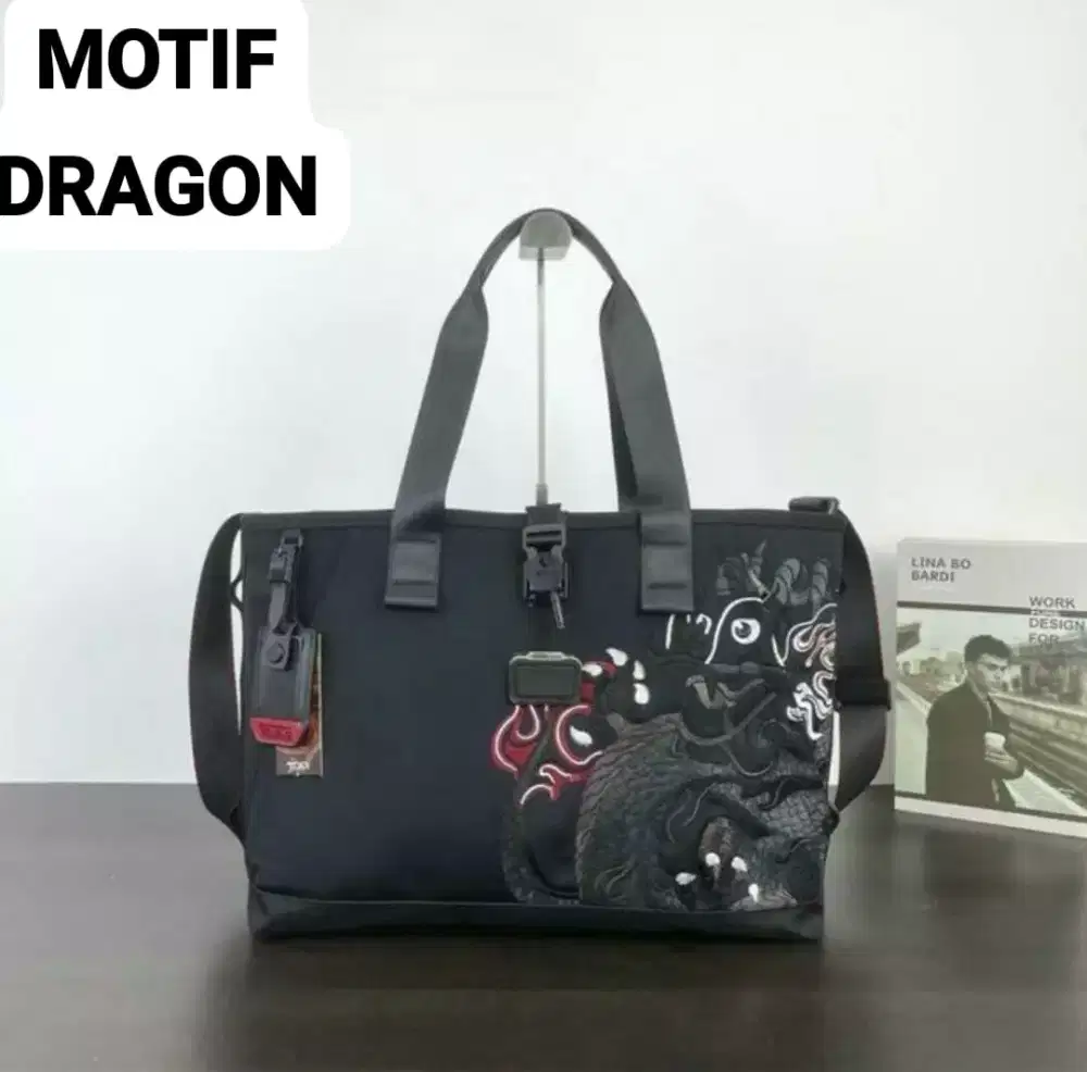 Tas Tumi Retreat Tote Bag Selempang Slingbag Black Dragon