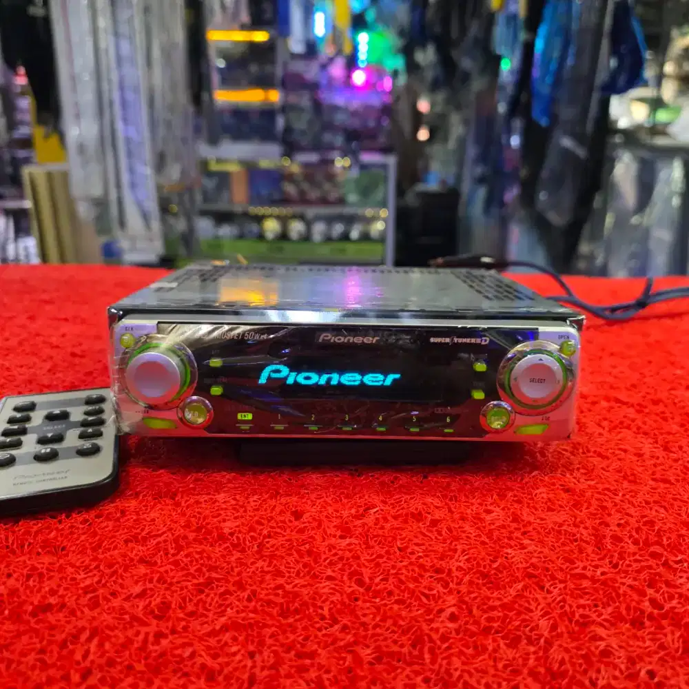 Head Unit Single Din Pioneer KEH-P7035 Kaset Radio FM AM