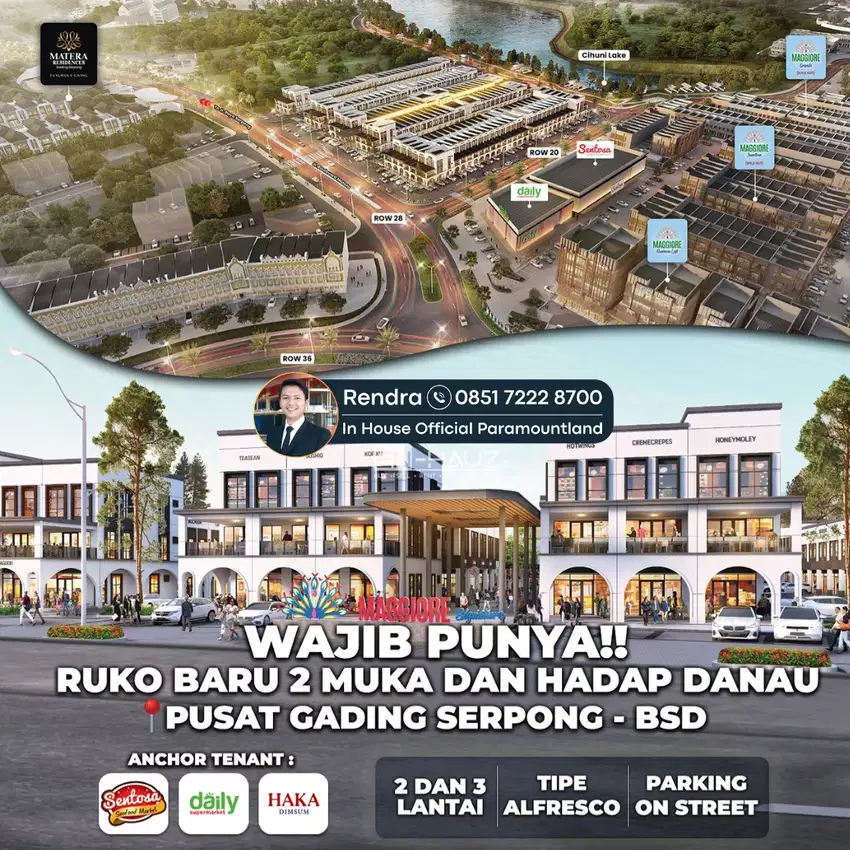 Ruko 2 Lantai Maggiore Signature Sebrang sentosa seafood