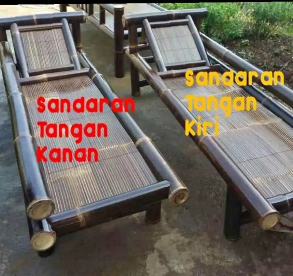 MenjuaL kursi bambu hitam asLi