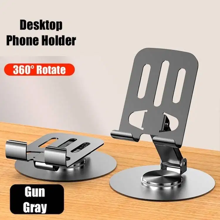 Phone Stand Holder Full Metal Desktop Besi Tablet Smartphone Rotating