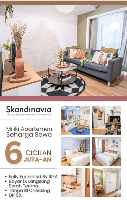 Studio, Apartemen Sakandinavia Di Tangerang