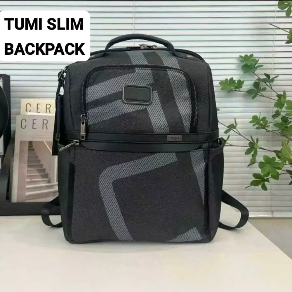 Tas Tumi Ransel Slim Solutions Brief Backpack Black Motif