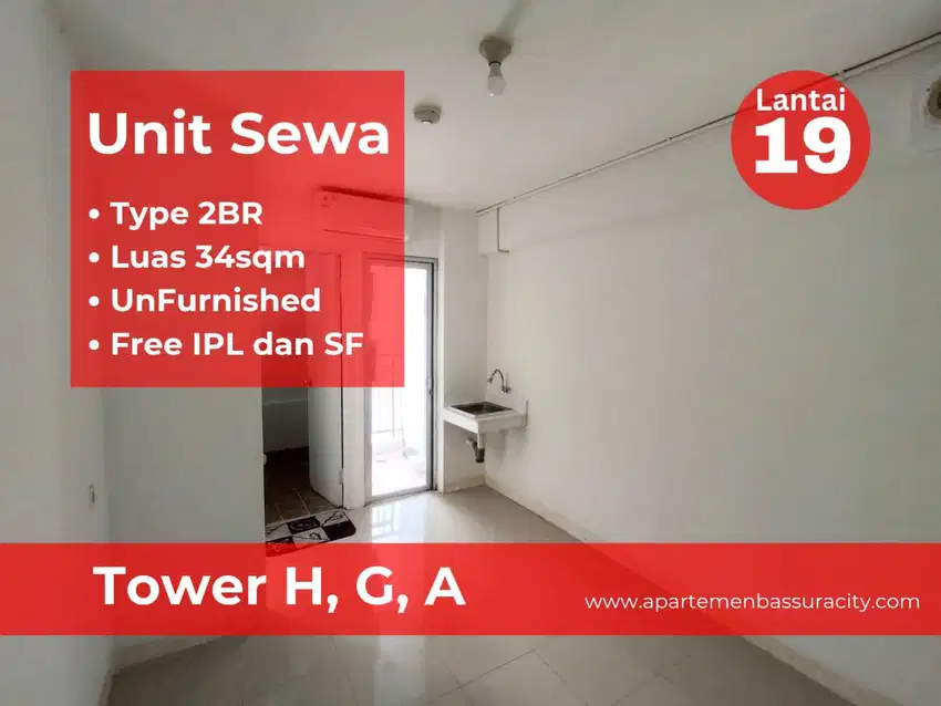 Spesialis Sewa Kosongan apartment Bassura City type 2BR
