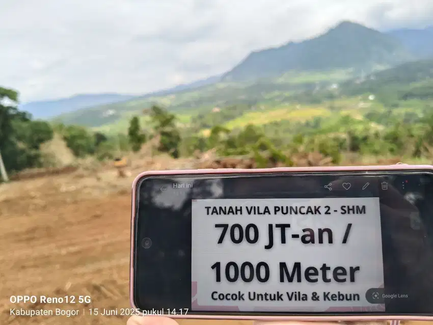 Tanah Kavling Vila SHM Puncak Dua Akses Mobi Legalitas SHM & Zona PP2