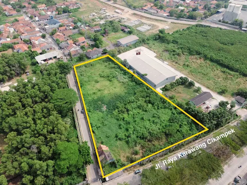 Dijual cepat tanah di pinggir jalan pantura daerah Dawuan - cikampek