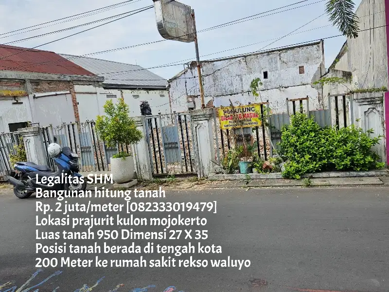 Termurah tanah tengah kota mojokerto