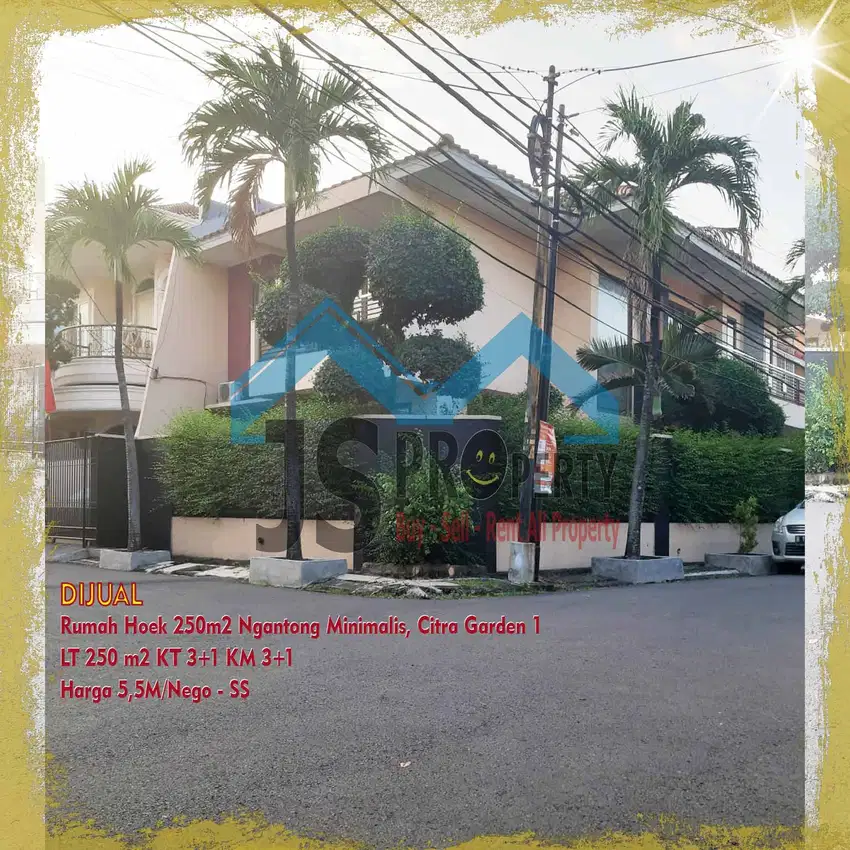 DIJUAL Rumah Hoek 250m2 Ngantong Minimalis, Citra Garden 1 - SS