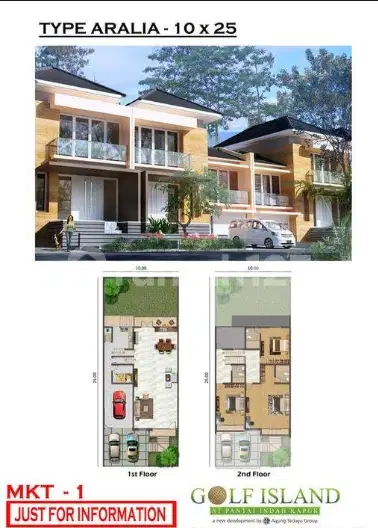 Dijual Rumah Golfisland Pik Ukuran 10x25 Harga 9,1 Miliar Kpr