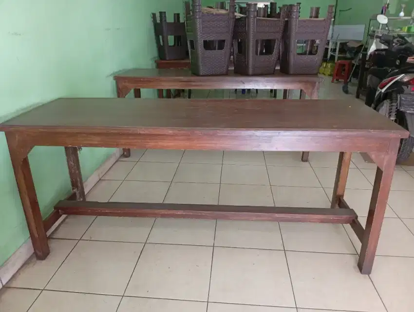 Meja Kayu Warung - Restoran