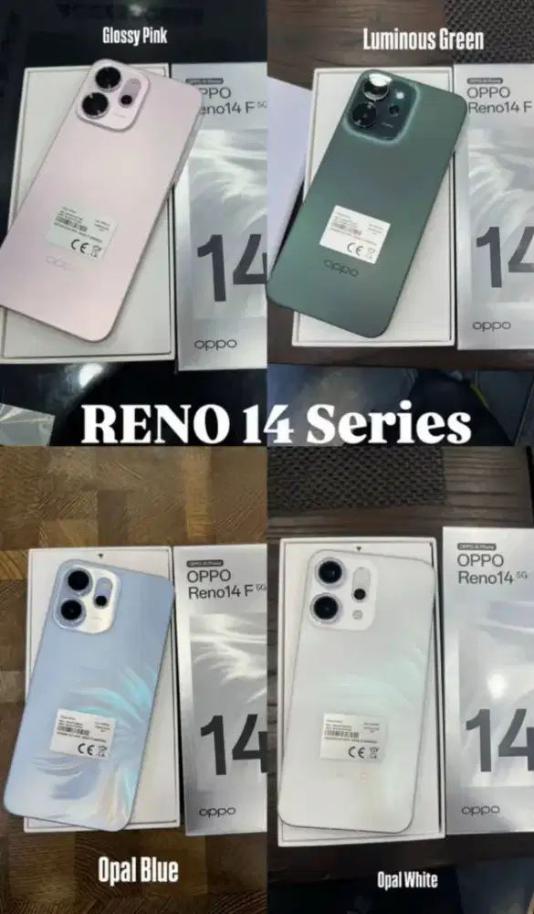 OPPO Reno14 F 5G || OPPO Reno14 Pro 5G 12+512GB cash-kredit tanpa DP
