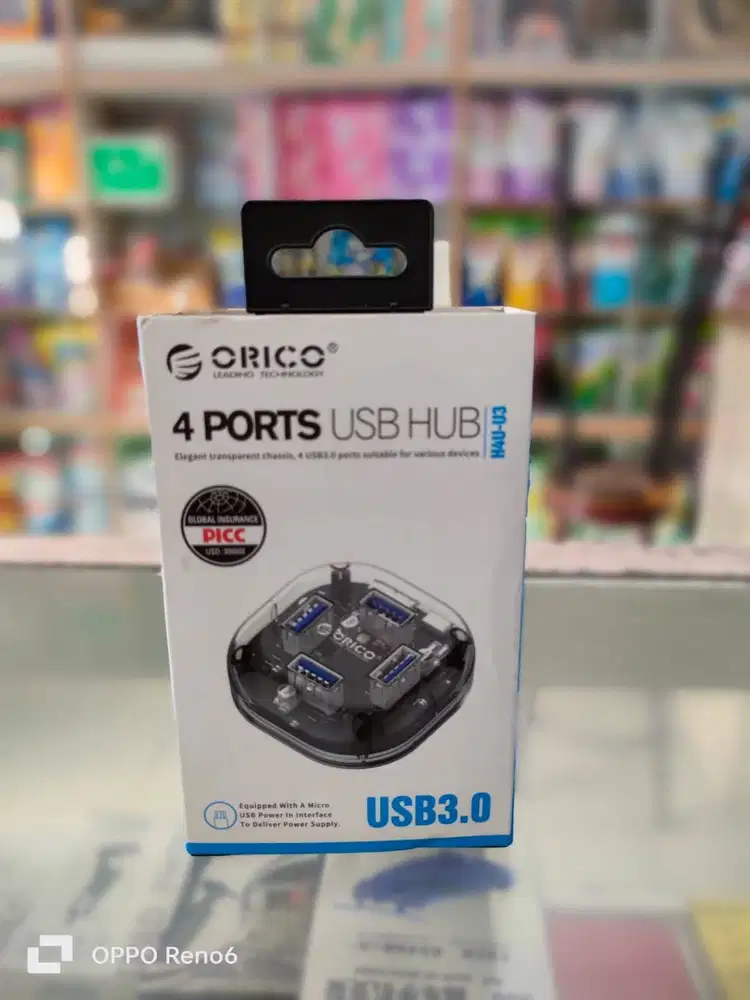 RICO H4U-U3 Usb Hub 4 Port 3.0 Transparent
