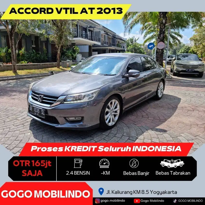 [Dp15jt] Accord VTIL 2.4 At 2013 Plat AB Pajak Baru Kredit Murah