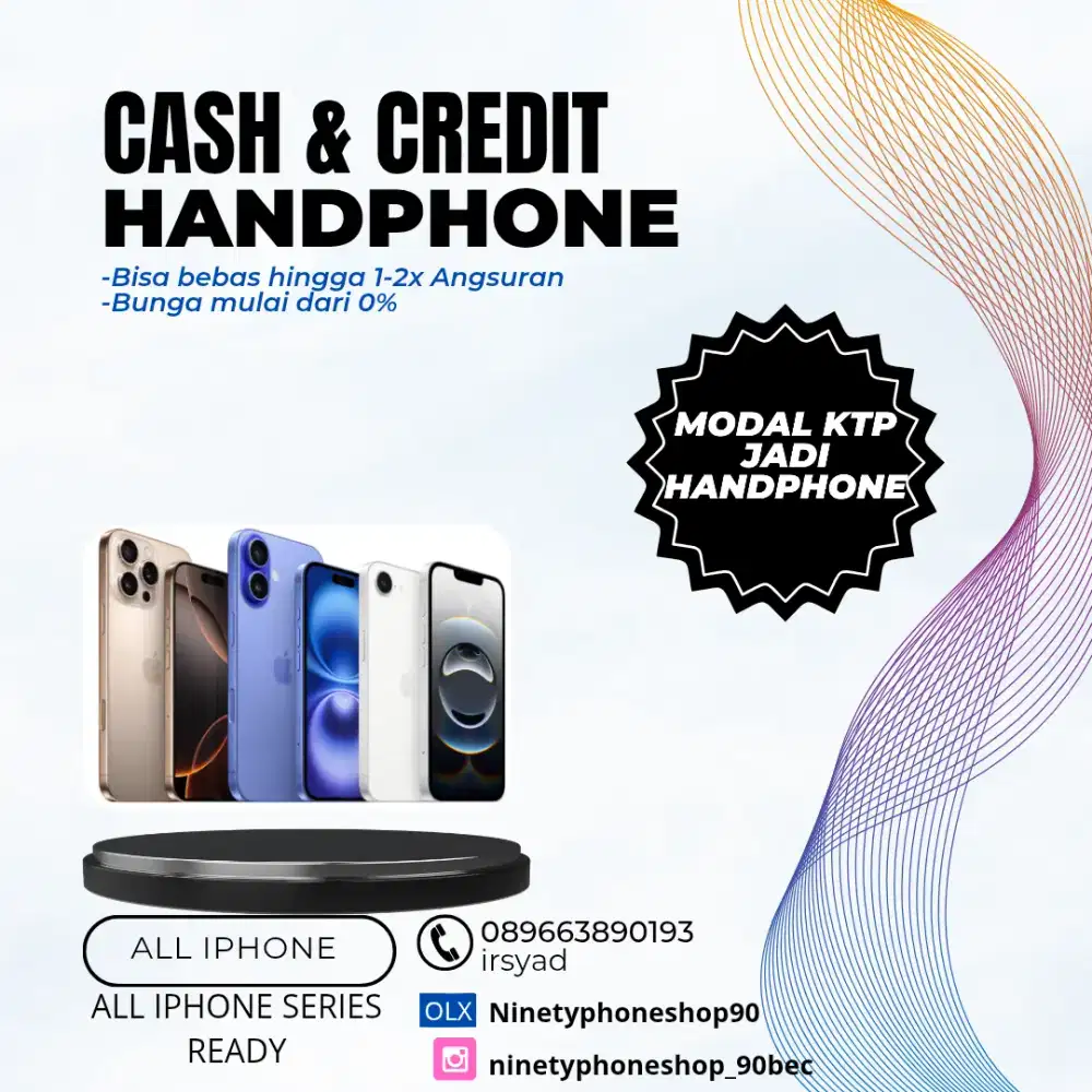 All iphone ready cash & credit tanpa dp