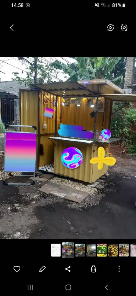 Jual Rombong booth container 150x200