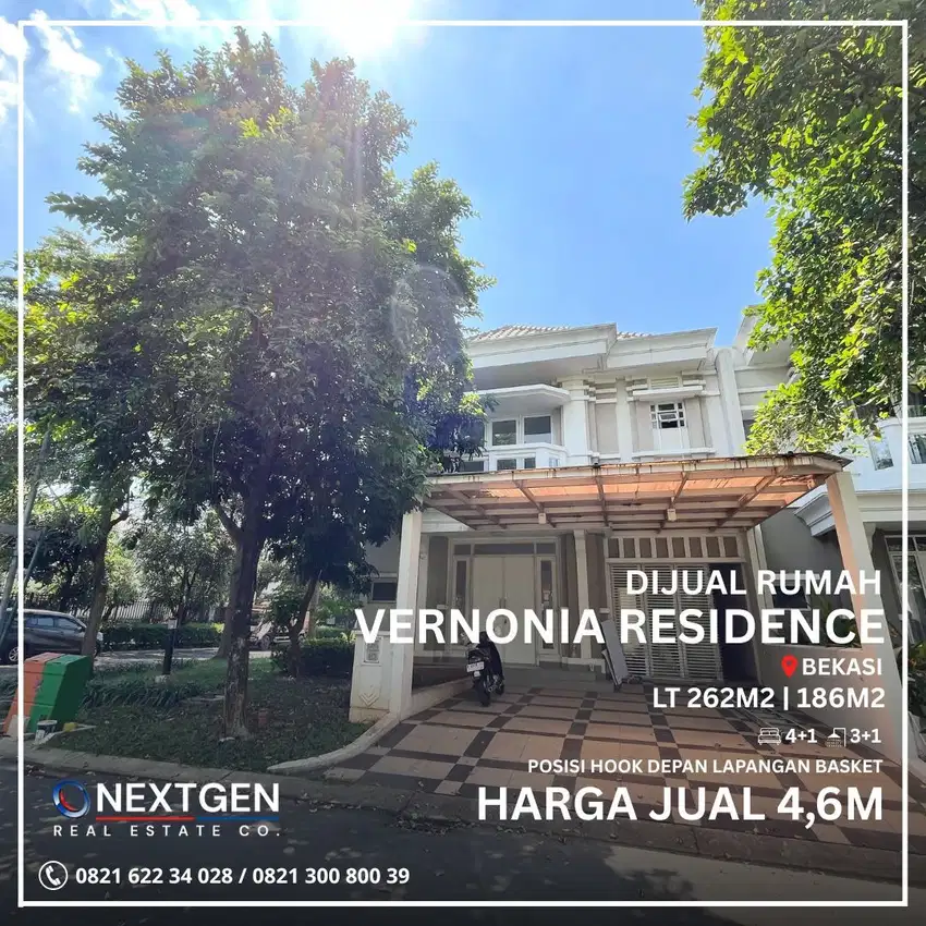 Dijual Rumah Hook Premium Vernonia Residence Summarecon Bekasi