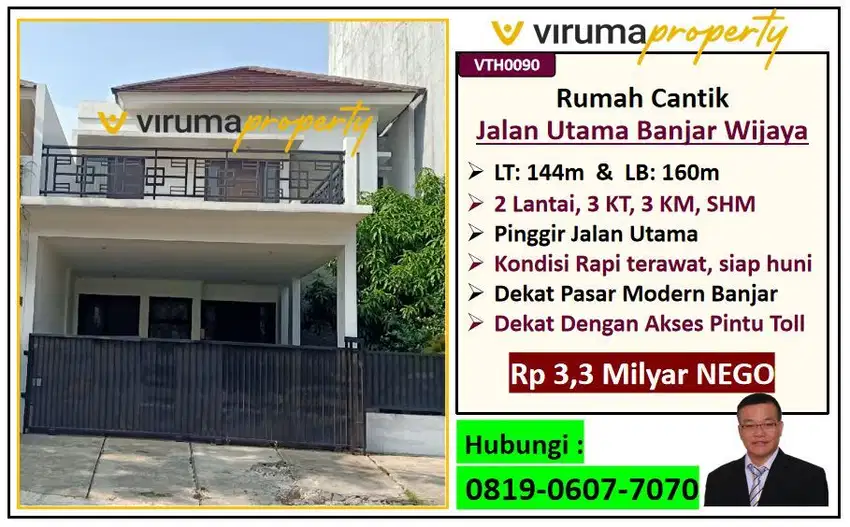 VTH0090 - Rumah Siap Huni, Banjar Wijaya, Pinggir Jalan Utama