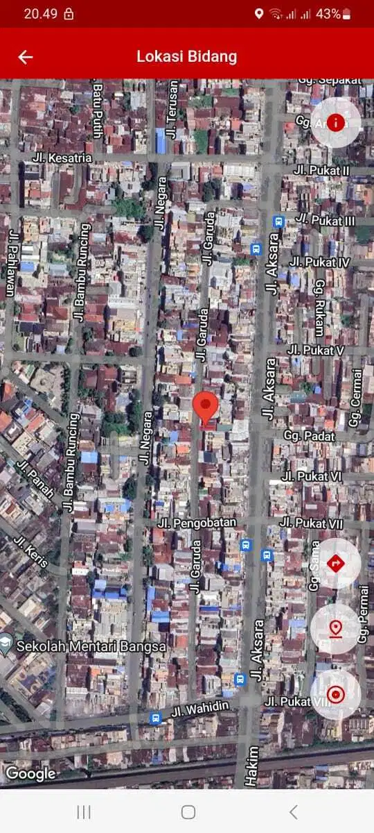 Rumah Jl Garuda (Wahidin/Negara) 2Lantai siap huni SHM Jual Murah