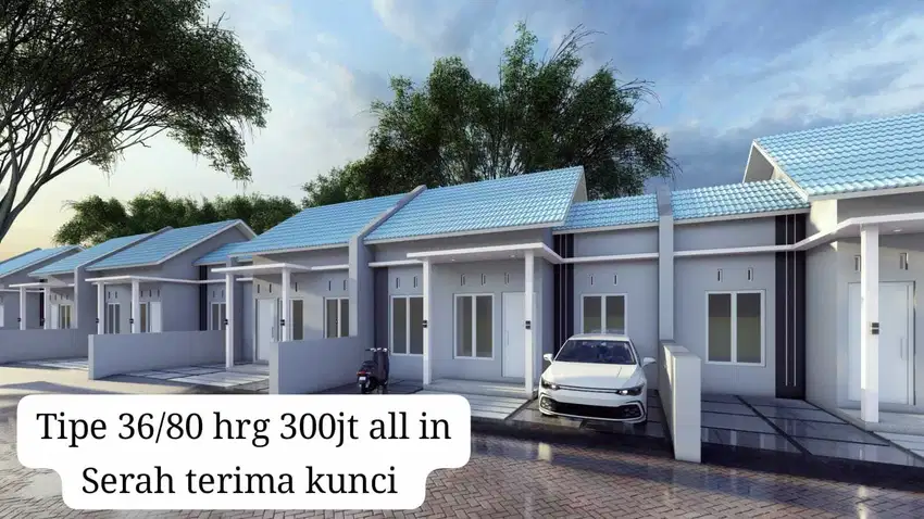 dijual rumah hunian cluster posisi hadap timur harga ALL IN dan SHM