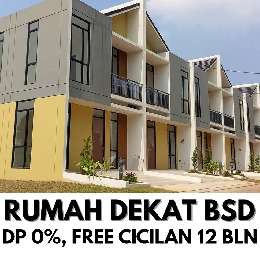 Rumah Siap Huni BSD dekat Stasiun Cisauk, Free DP Bebas Cicilan 12bln