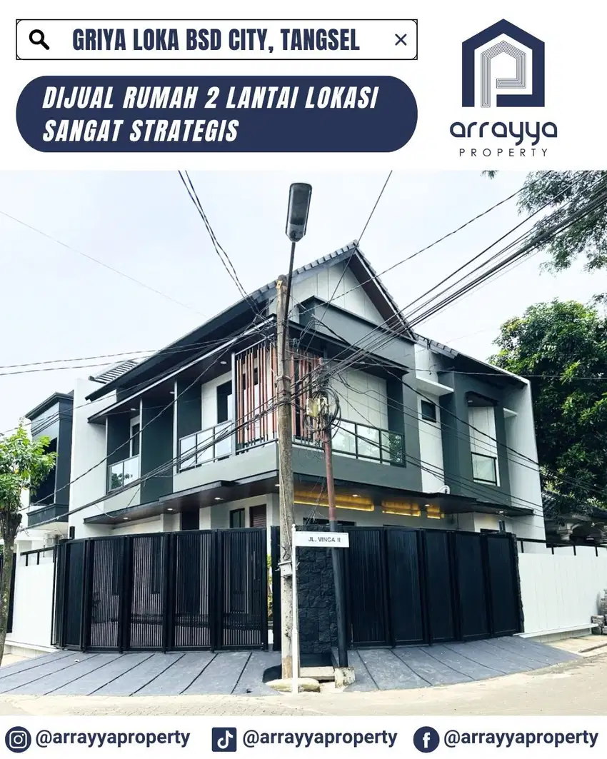 RUMAH MEWAH HOOK 2 LANTAI DI GRIYA LOKA BSD 'HRB159