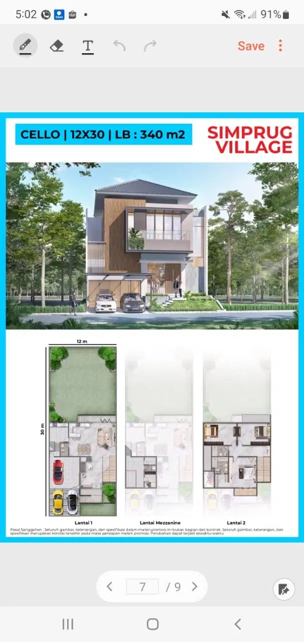 RUMAH PIK2 SIMPRUG VILLAGE 12X30 BRAND NEW,2,5 LANTAI,MINIMALIS MODERN