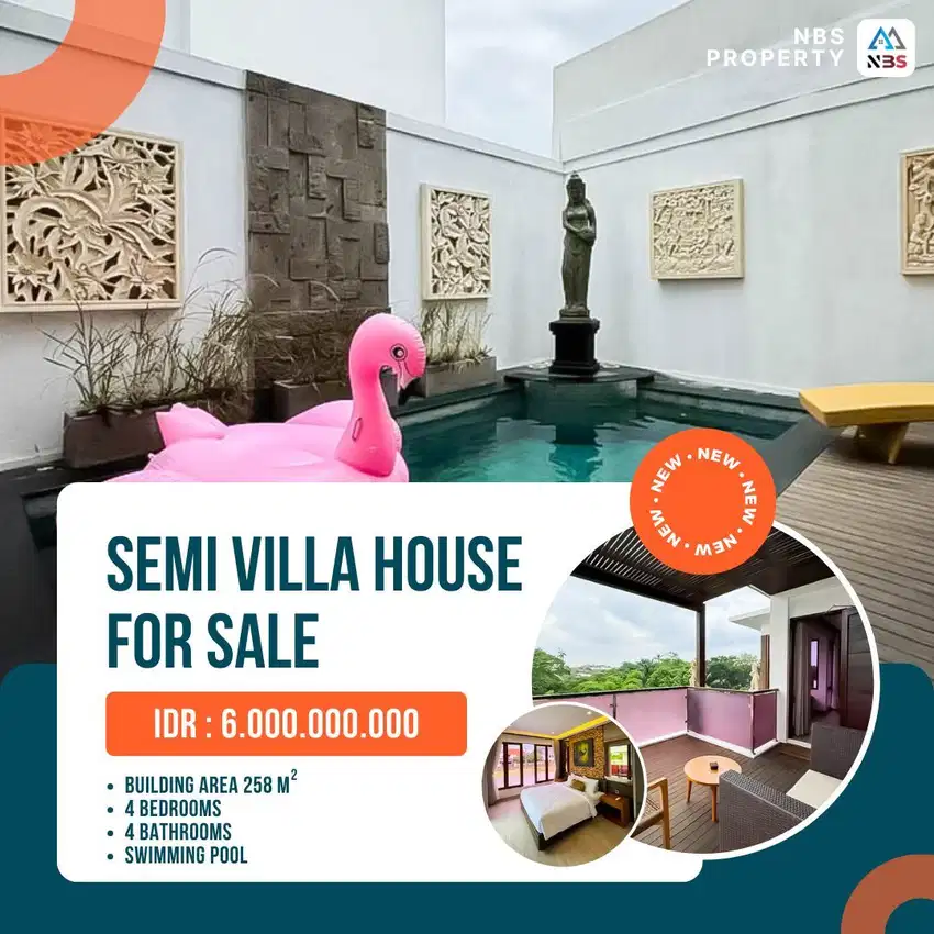 FOR SALE RUMAH SEMI VILLA DI SEKARTUNJUNG