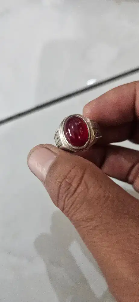 Batu akik red baron asli