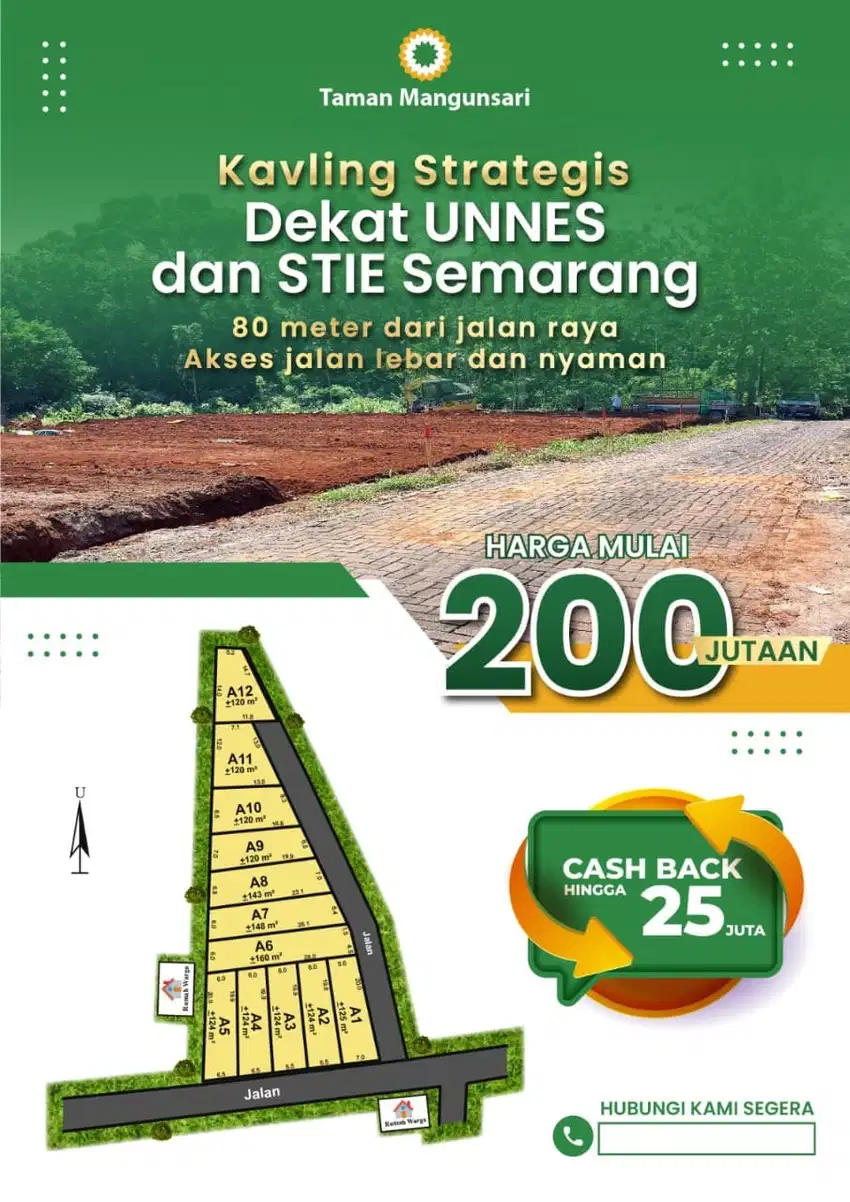 KAVLING TAMAN MANGUNSARI - Murah, Strategis, Deket Kampus UNNES