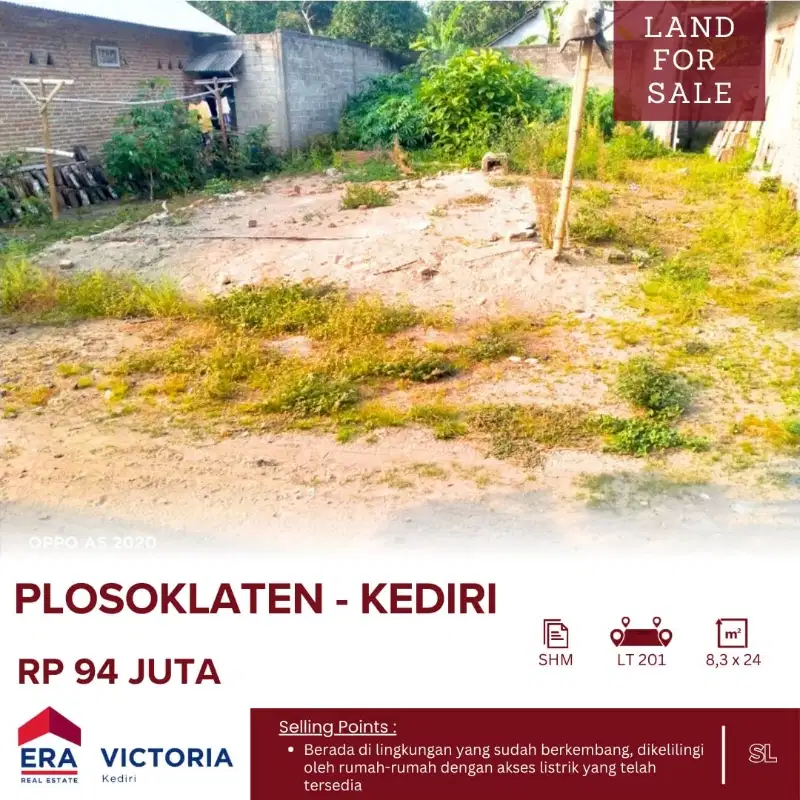 Dijual Tanah di Ds Punjul,Plosoklaten Kediri