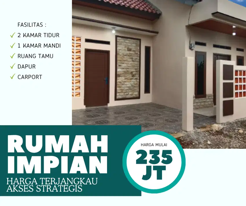 DIJUAL RUMAH CLUSTER MODERN HARGA TERJANGKAU HANYA 265 JUTAAN