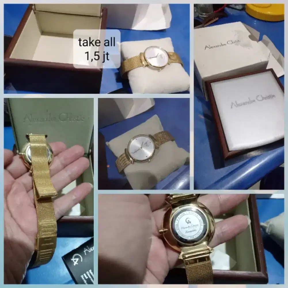 Jam tangan alexandre christie wanita gold mewah