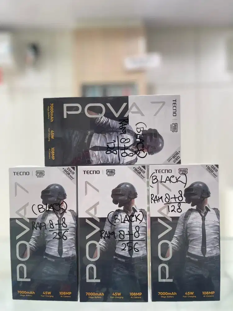 Promo Baru...Techno Pova 7 4G 8/128 Grs Resmi (Warna : Black)